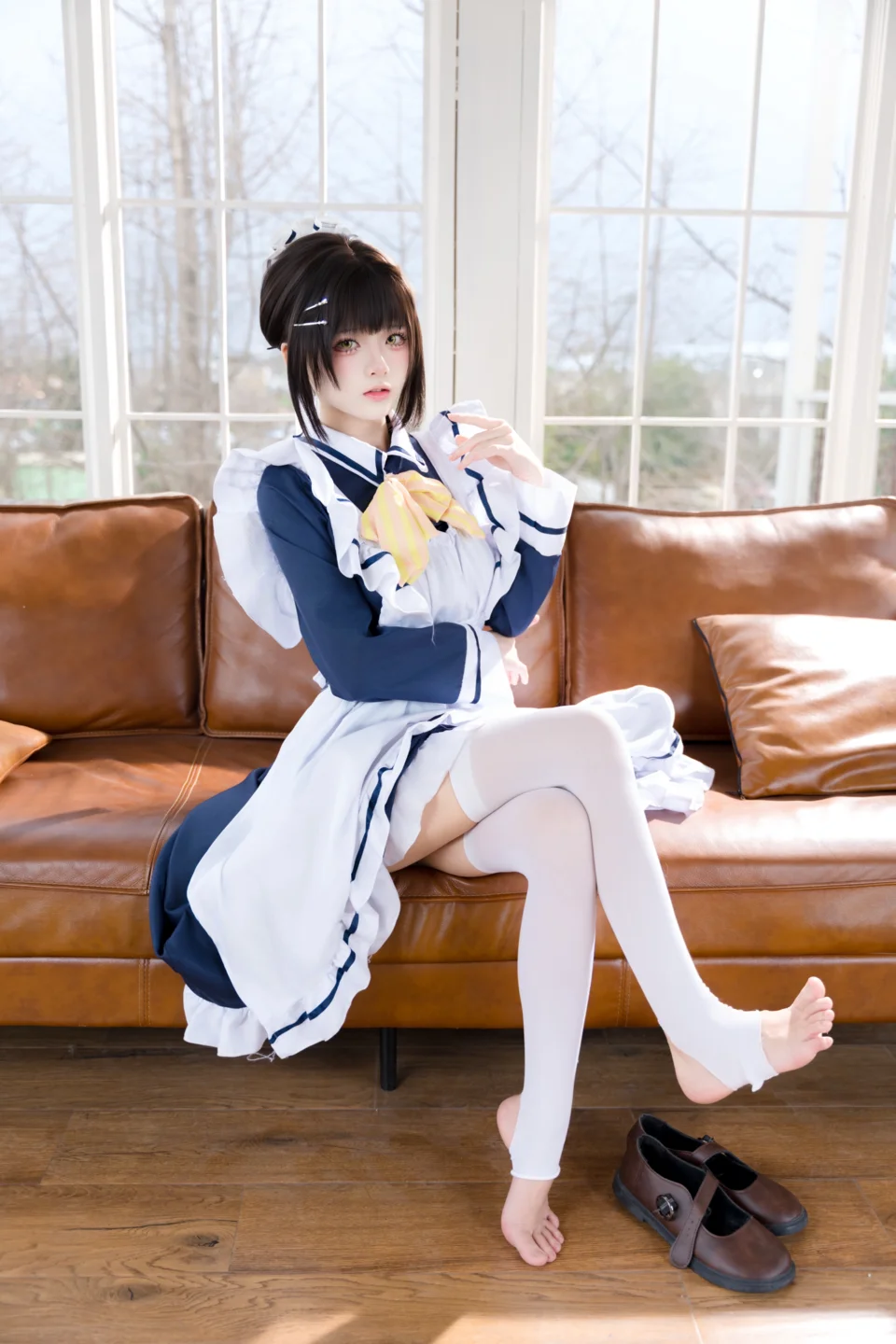 九柒喵 - No.045 枣子姐女仆 [22P-314MB] tg@simisebaisi 【丝足阁】004.webp